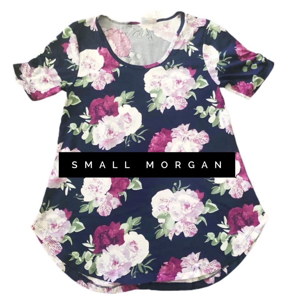 NWT LulaRoe floral Morgan Tee Top Shirt LLR
